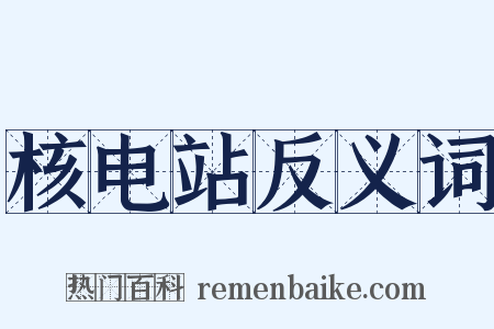 核电站反义词是什么意思的图片